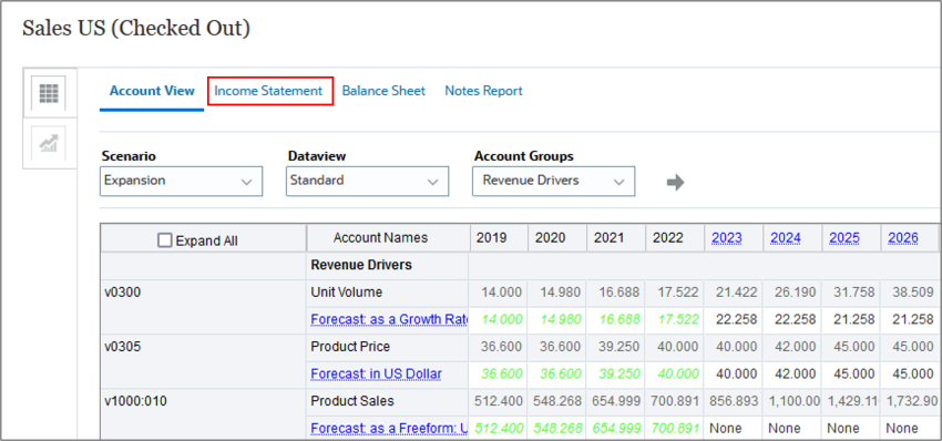 Select Income Statement